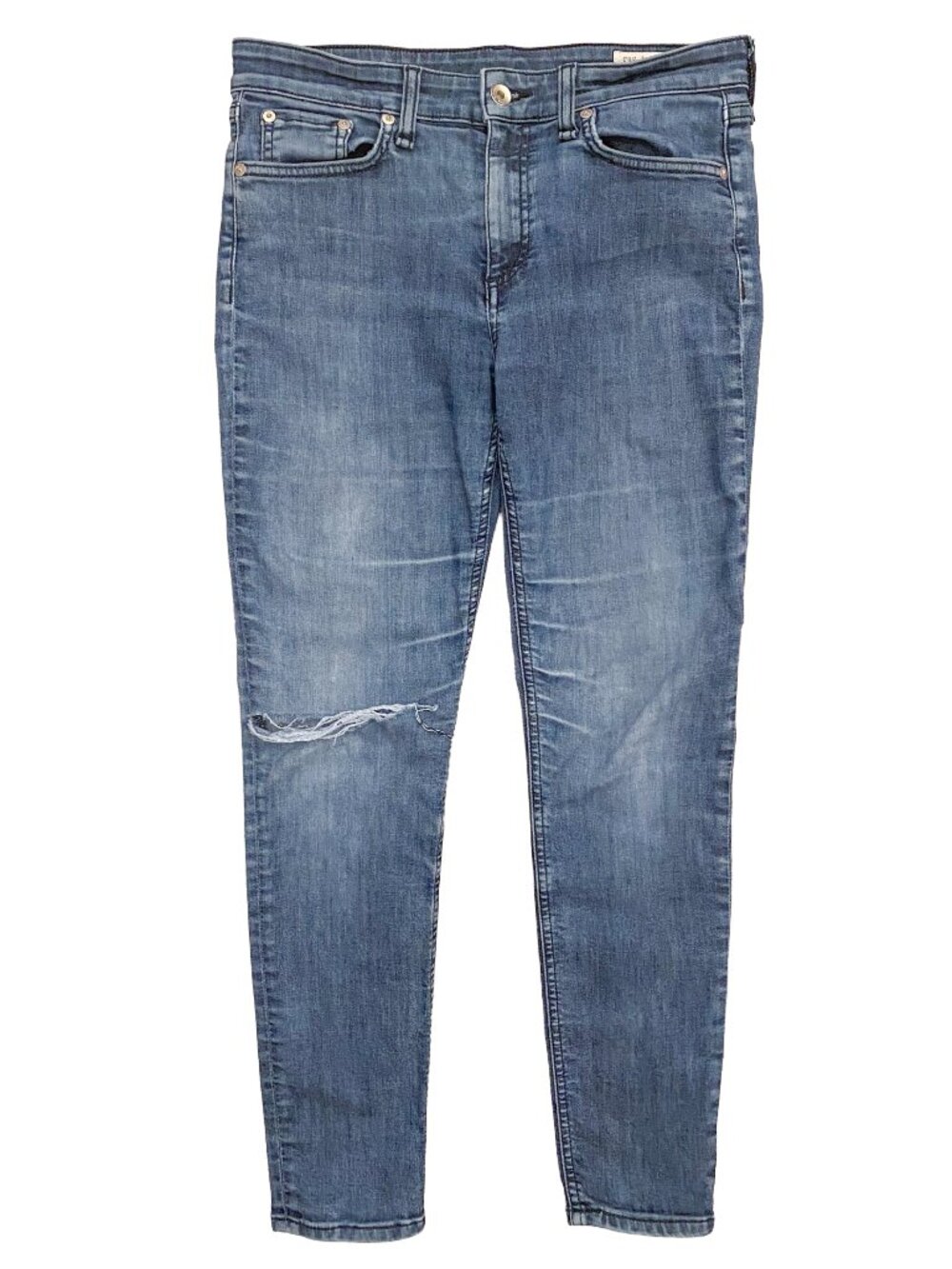 Rag & Bone Cate Mid Rise Ankle Skinny 27 April Wash Indigo Blue Stretch Denim